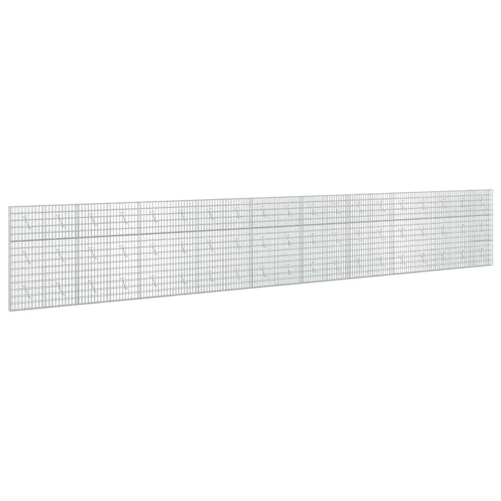 Gabione con Filo da 5 mm e Rete da 5x10 cm 950x10x150 cm 3464485