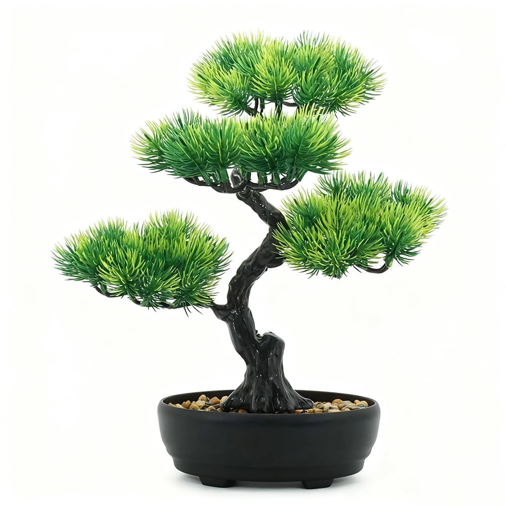 Bonsai artificiale, dimensioni 34x28 cm, pianta ornamentale realistica per interni ed esterni
