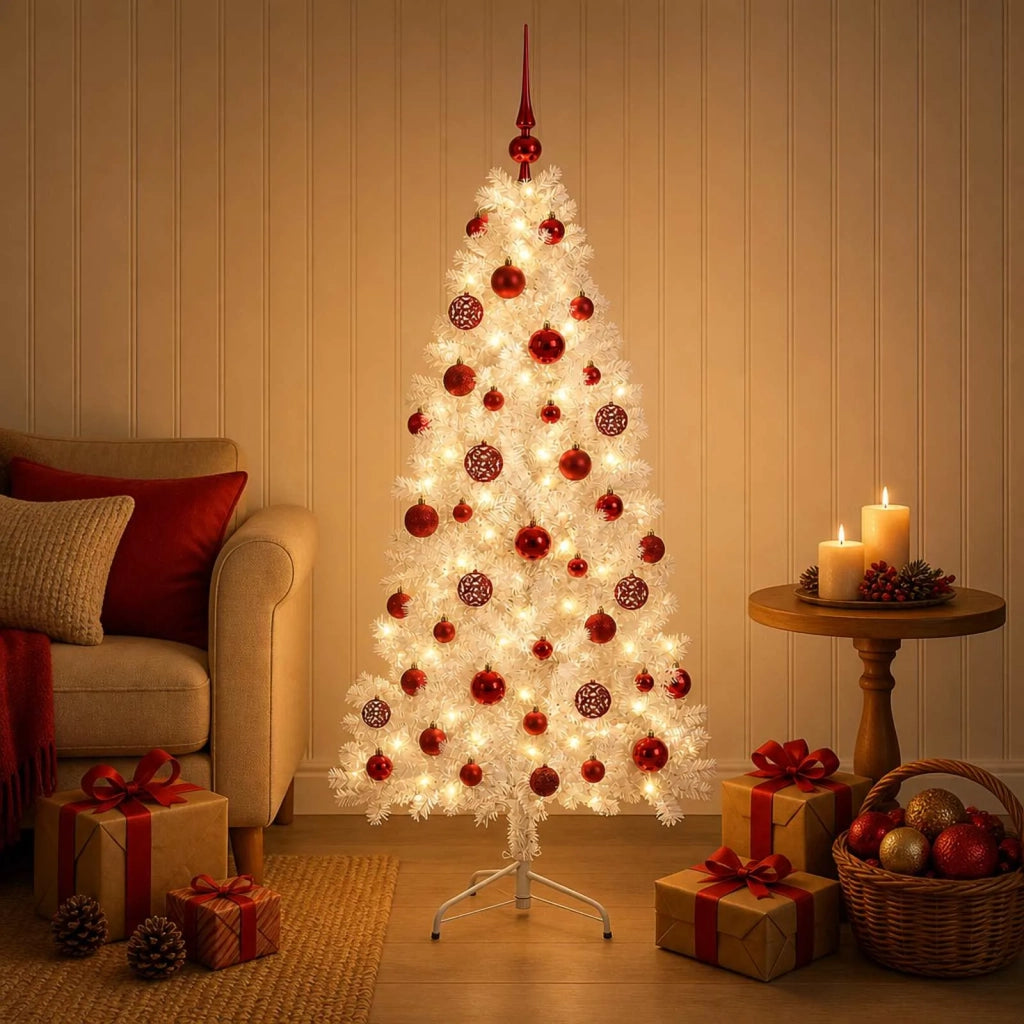 Albero di Natale artificiale con palline 150 cm 150 LED 3460966