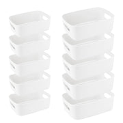 Contenitori di plastica, 10 pezzi, 2 dimensioni, impilabili