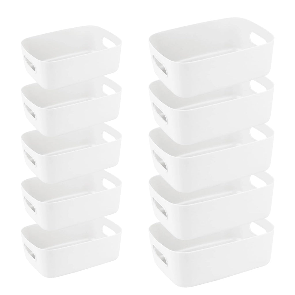 Contenitori di plastica, 10 pezzi, 2 dimensioni, impilabili