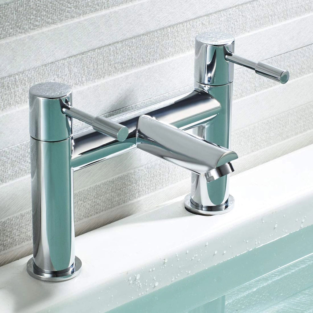 Miscelatore a cascata per lavabo, in ottone lucido, 1 pezzo