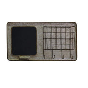 Lavagna metallo c/portatutto e appendino 4 posti rettangolare cm 78x12h38