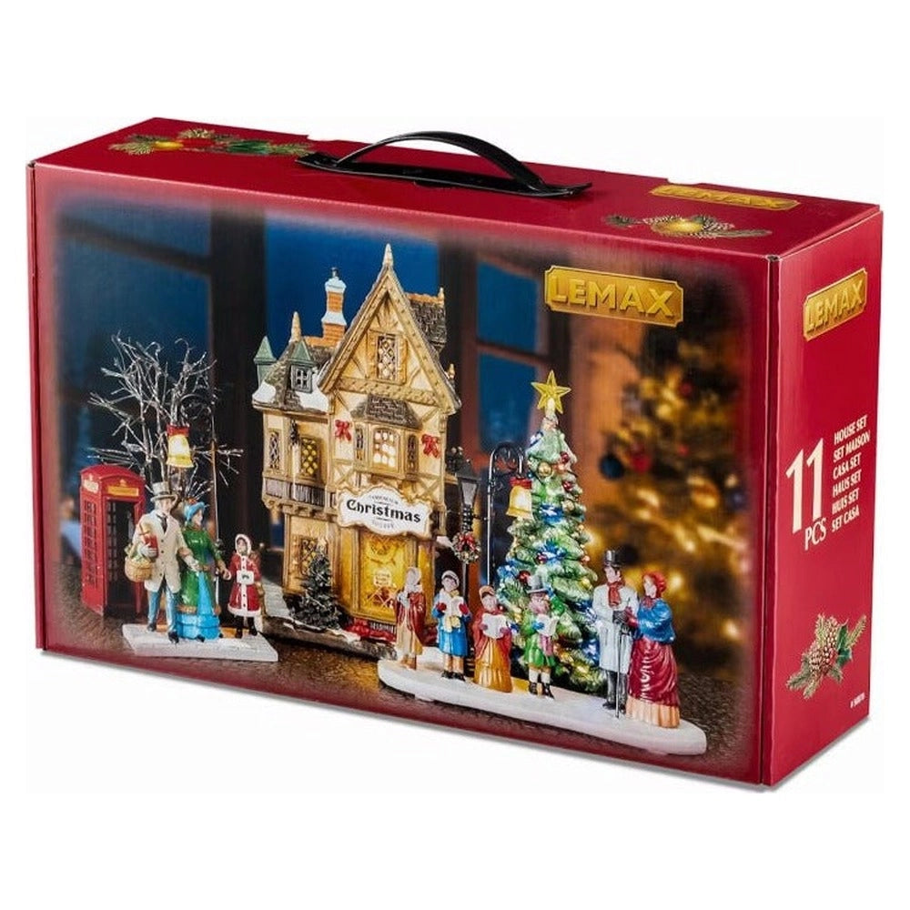 Negozio di addobbi per villaggio di natale set tannenbaum lemax