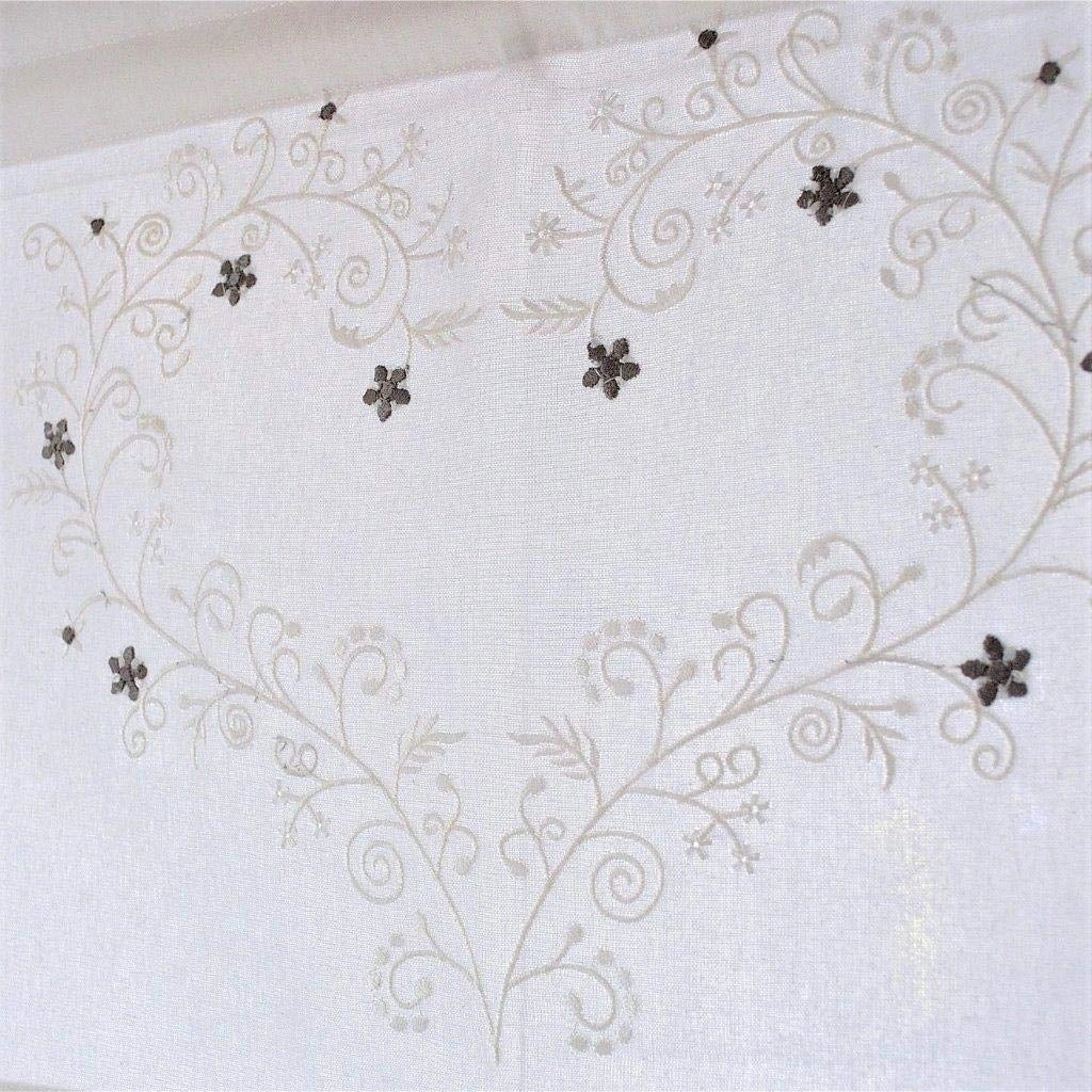 Cuore ricamato Faltrollo, 80x140 cm