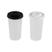 Set di 2 dosatori per sale e pepe, trasparenti, senza BPA