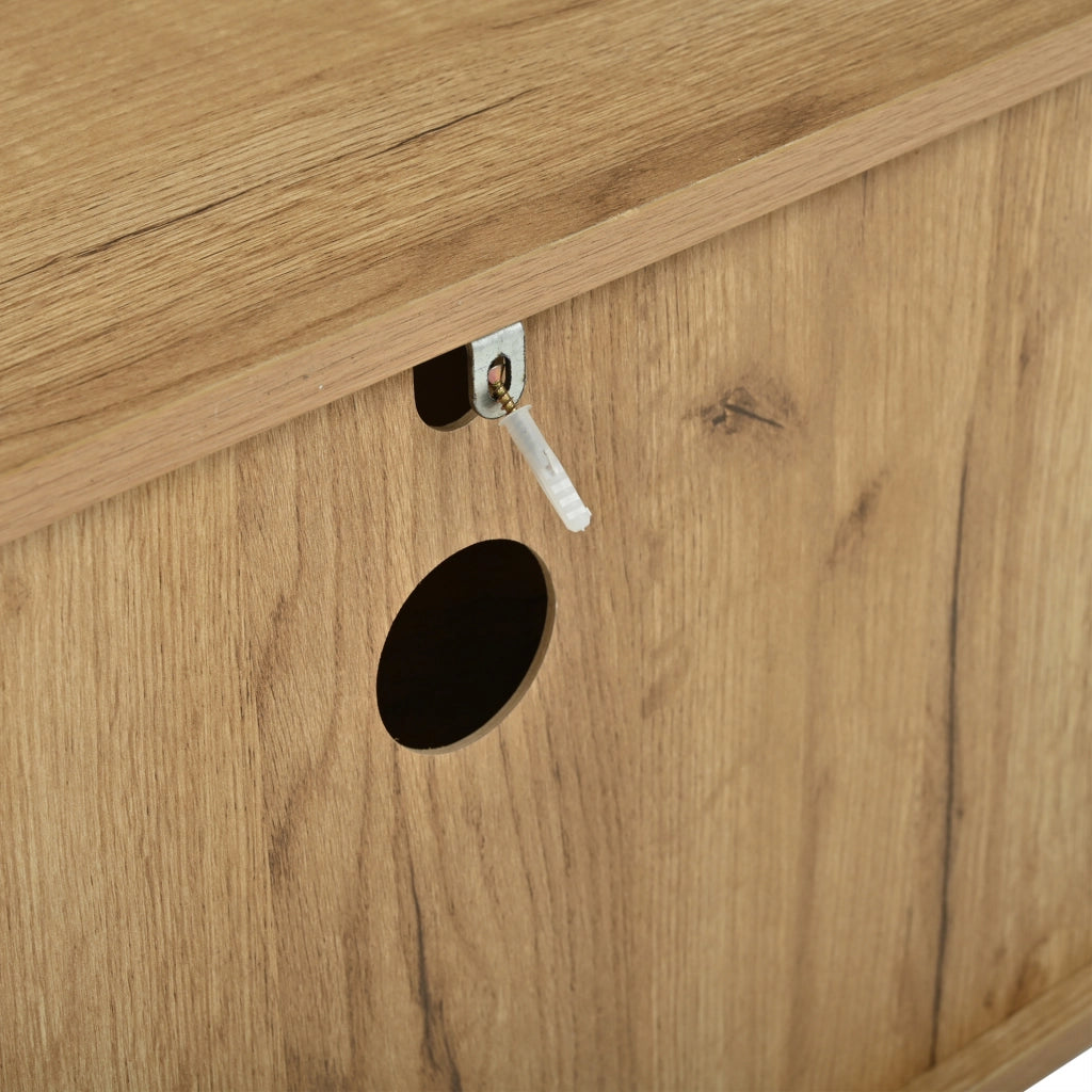 Mobile TV 180 cm in MDF effetto legno con 2 ante e 2 cassetti