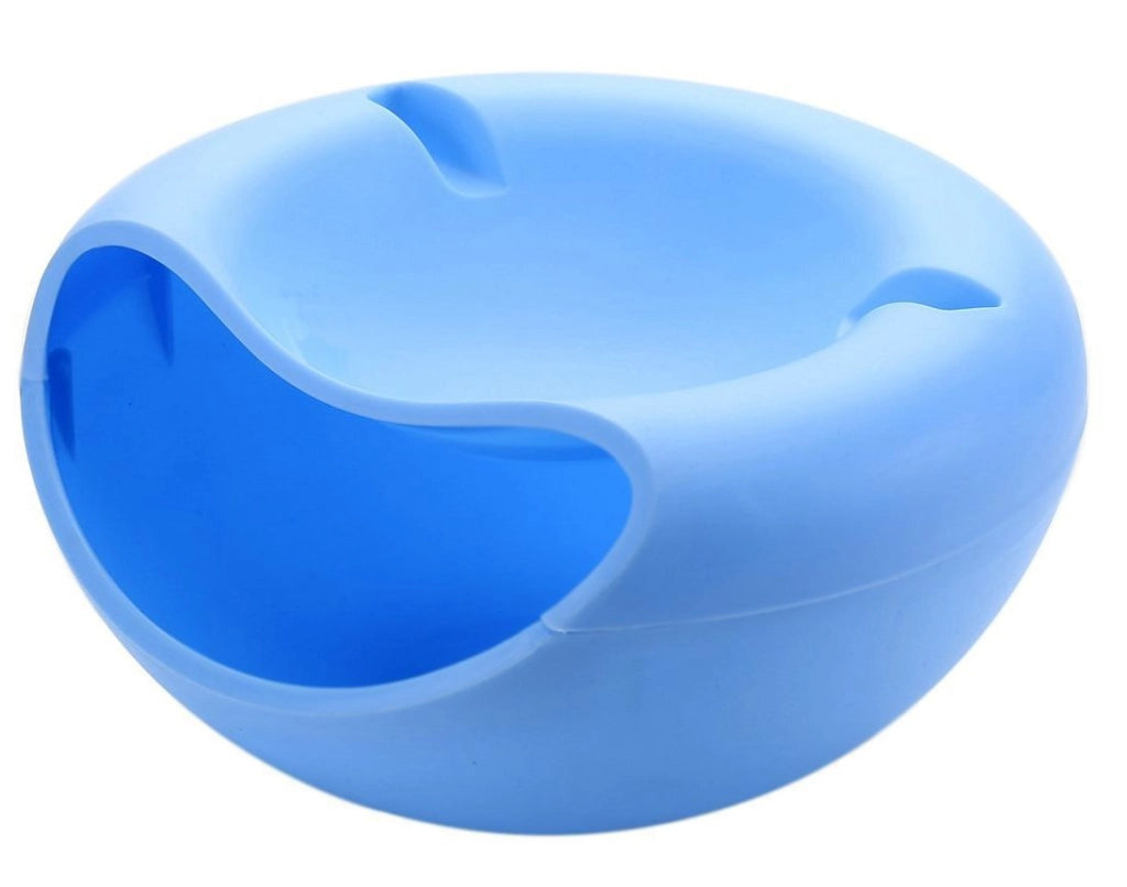 Ciotola snack con supporto per cellulare, colore blu, diametro 20,5 cm