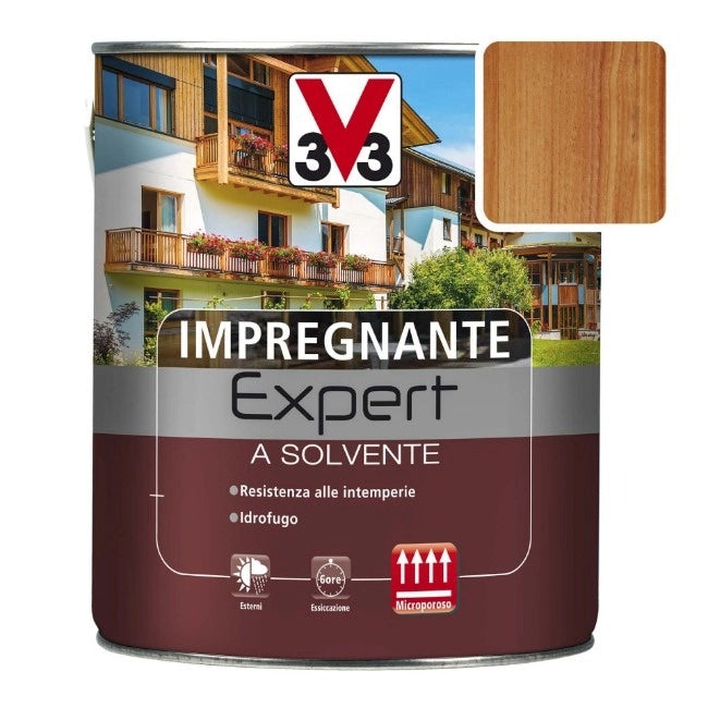 Impregnante per legno esterno Expert Solvente 2,5 Noce Scuro