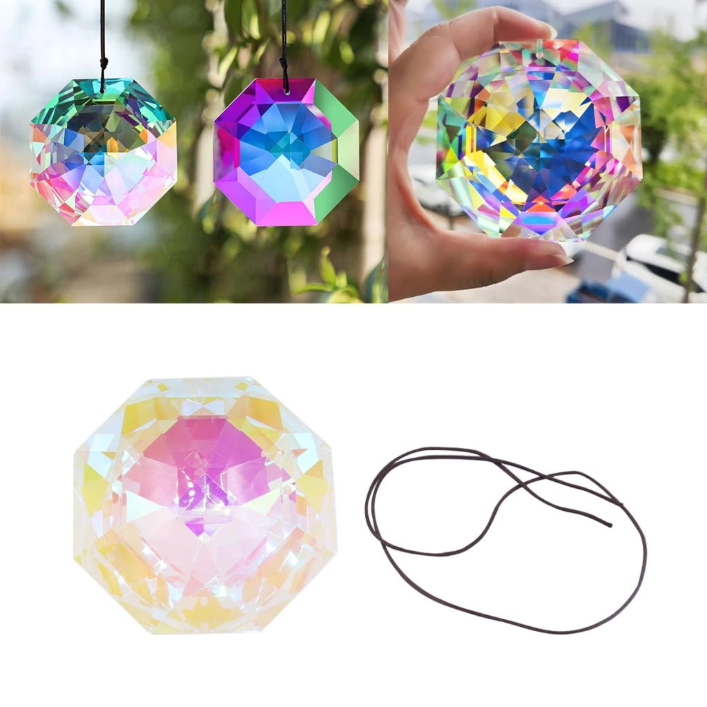 Prisma a forma di arcobaleno, 75 mm, in cristallo, ideale per decorare finestre
