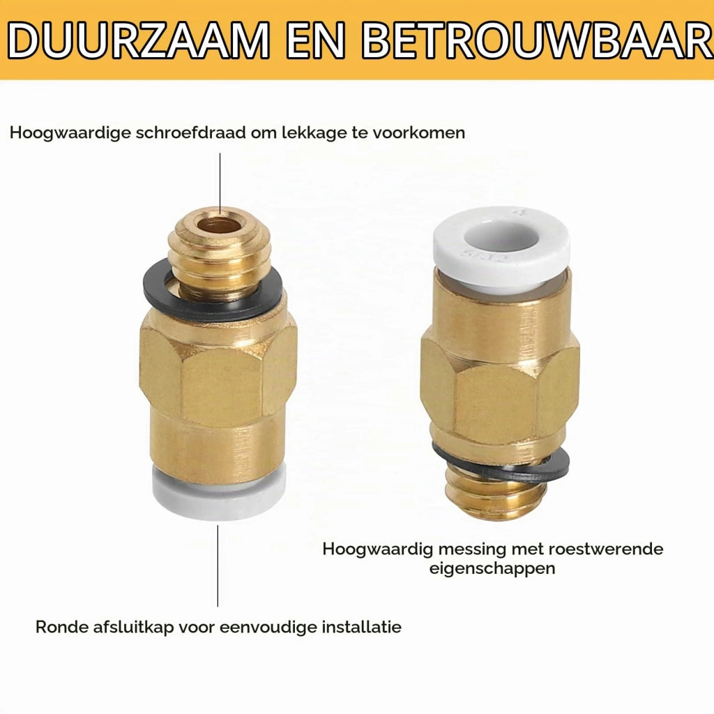 20 connettori in PTFE PC4-M6 per tubi da 4 mm