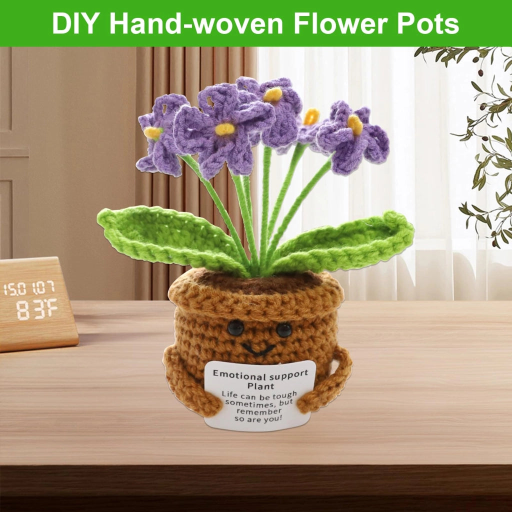 Fiore viola all'uncinetto, 14 cm, regalo di ringraziamento