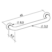 MANIGLIONE D'APPOGGIO PER BAGNI cm 45