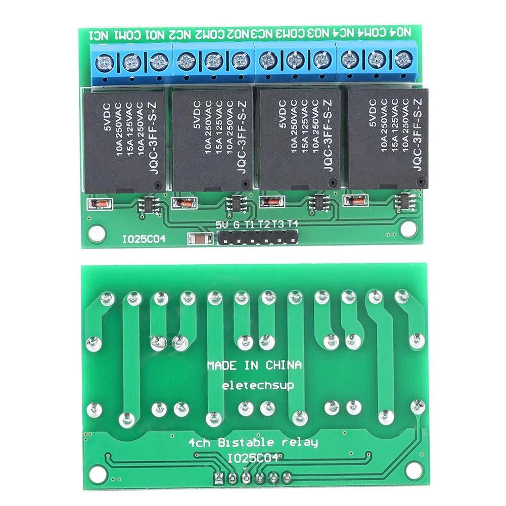 Relè bistabile DC 5V, con trigger a basso impulso, 10A