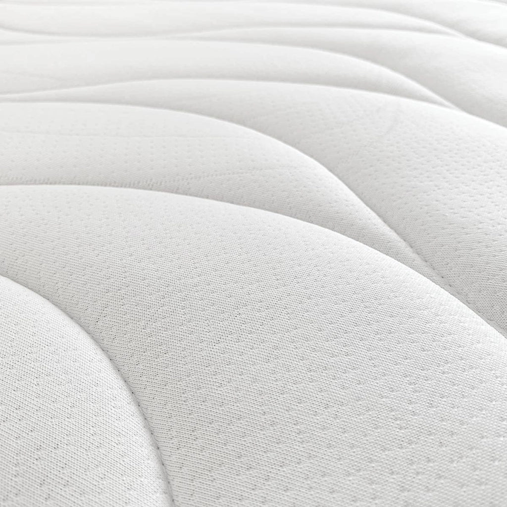 Letto completo 135x190 cm con materasso reversibile, color beige
