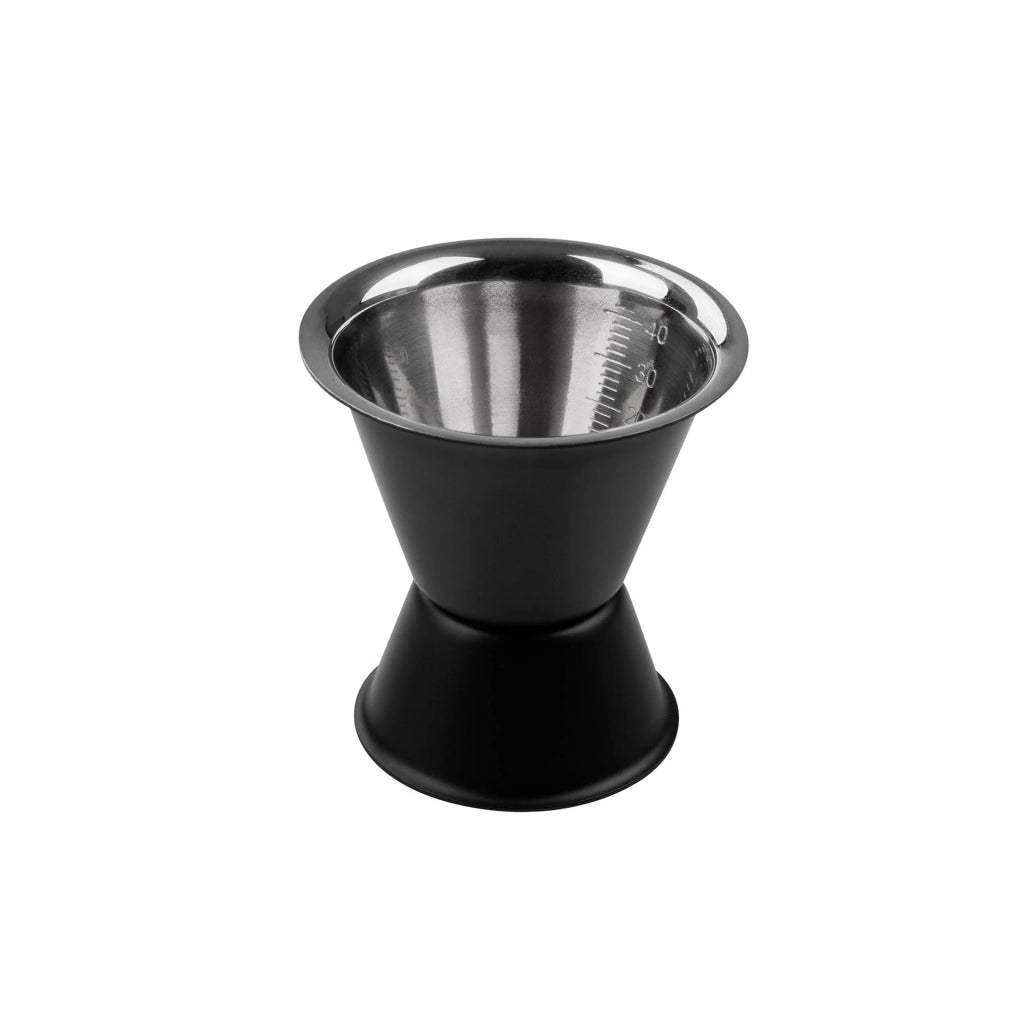 Misurini per cocktail da 2 e 4 cl, dosatore per alcolici, acciaio inossidabile, colore nero