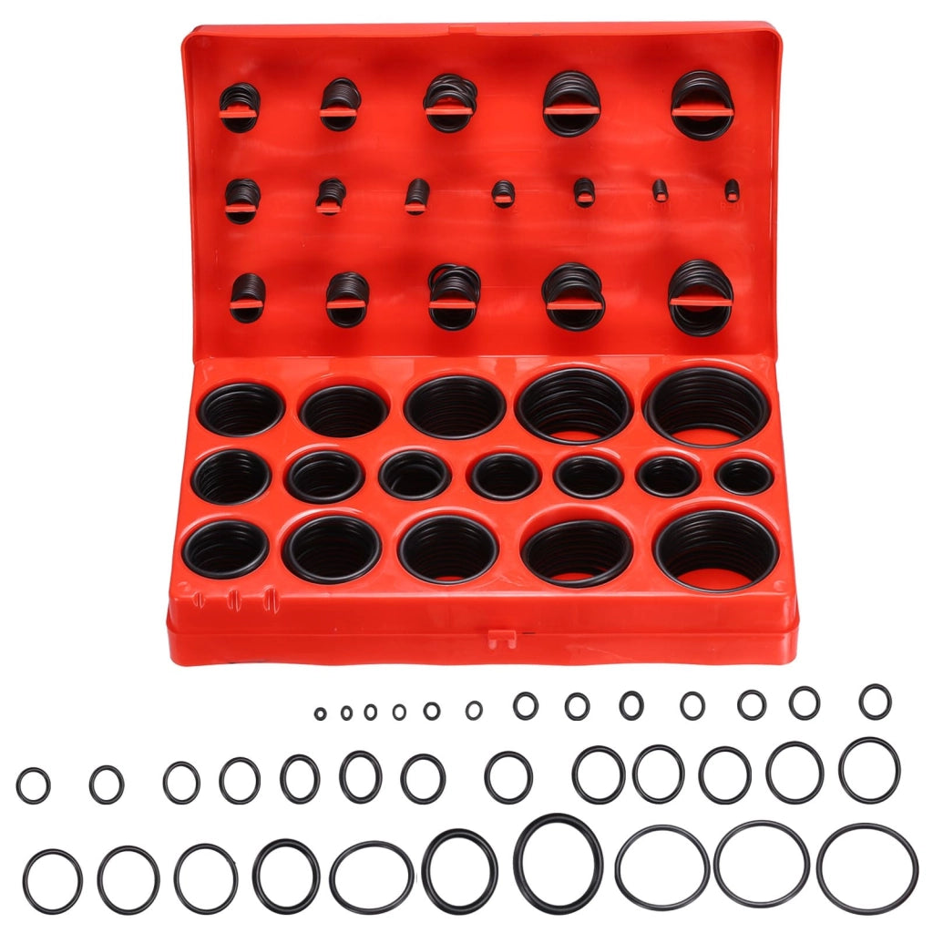 Set di O-ring, 419 pezzi, 32 dimensioni, gomma nitrilica, colore nero