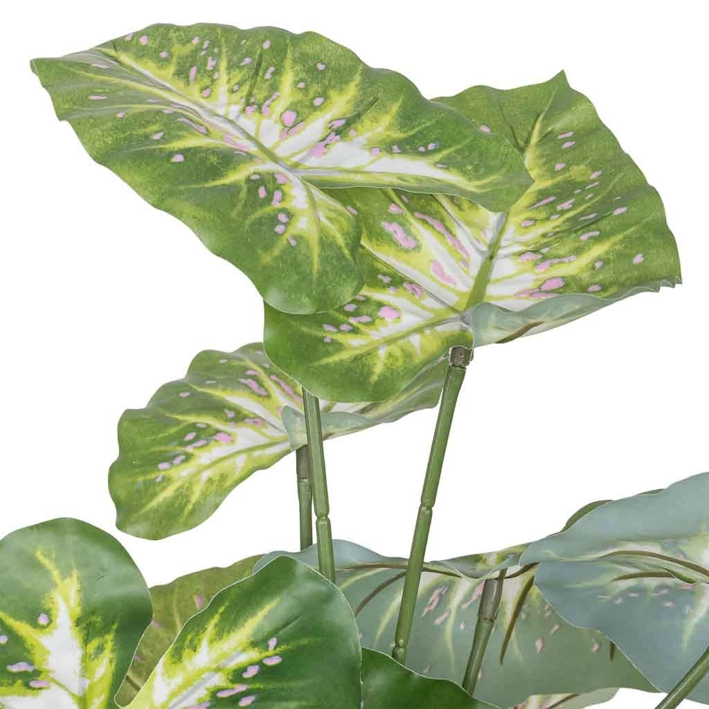 Pianta alocasia decorativa artificiale verde 65x50x150h cm
