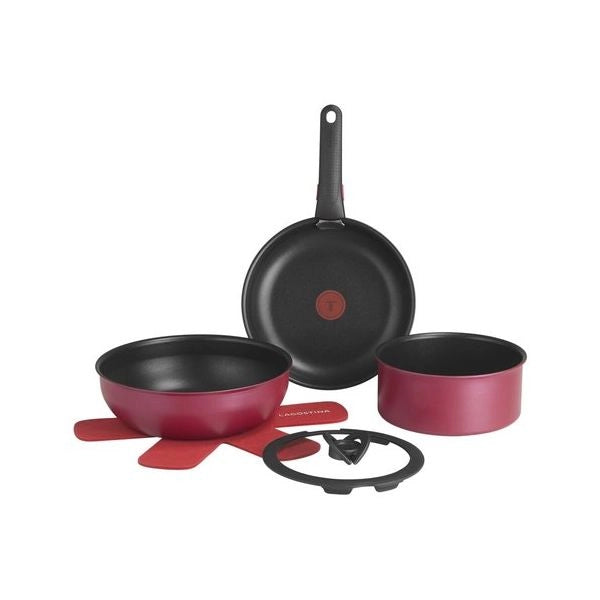 Batteria pentole lagostina 0102976000007 ingenio rubino rosso