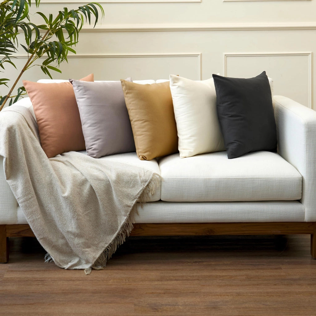 Coperte per cuscini in cotone, 60x60 cm, confezione da 2, senza imbottitura