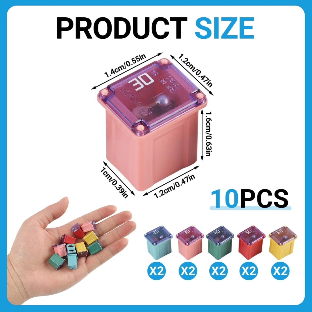 Fusibile a filo Jcase, 20 A, 58 V, a basso profilo, di dimensioni ridotte, confezione da 1 pezzo