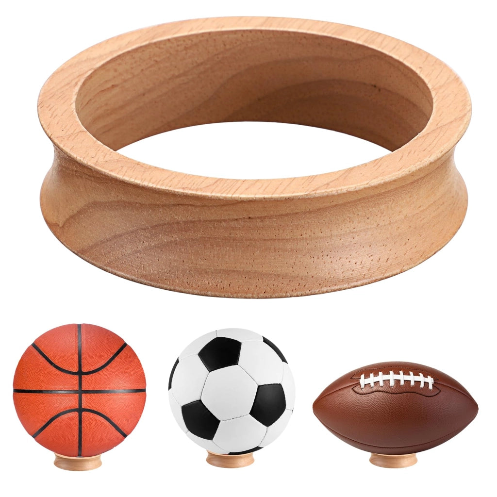 Set di 3 supporti in legno per sfere, diametro 72 mm – supporti a forma di anello per palline e pietre