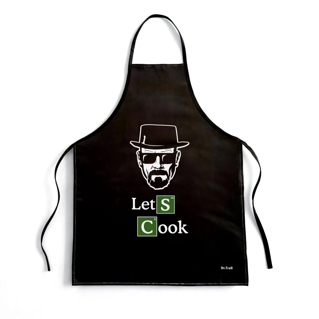 Grembiule da cucina con design iconico, nero, 73 x 57,5 cm