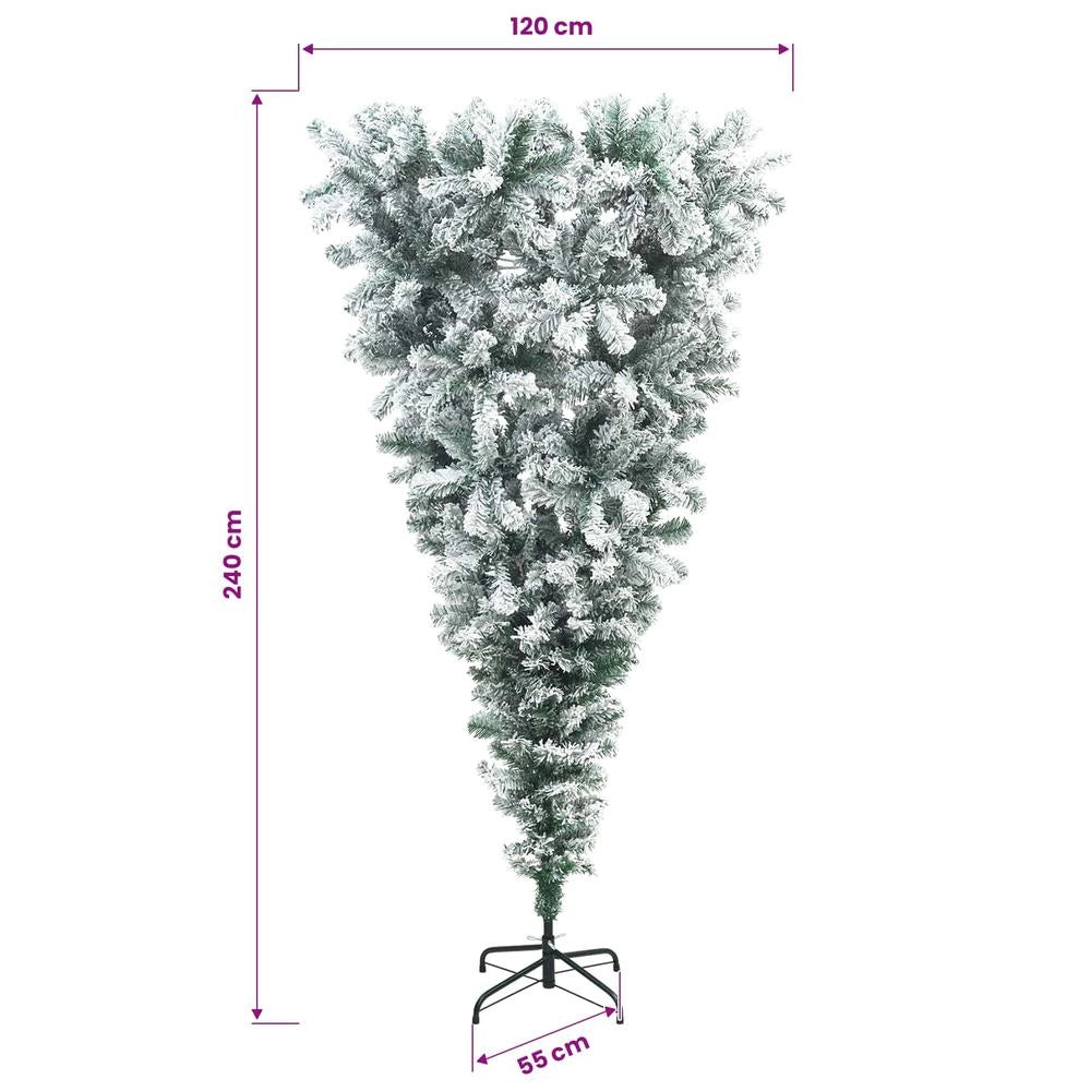Albero di Natale artificiale capovolto 240 cm PVC e Acciaio