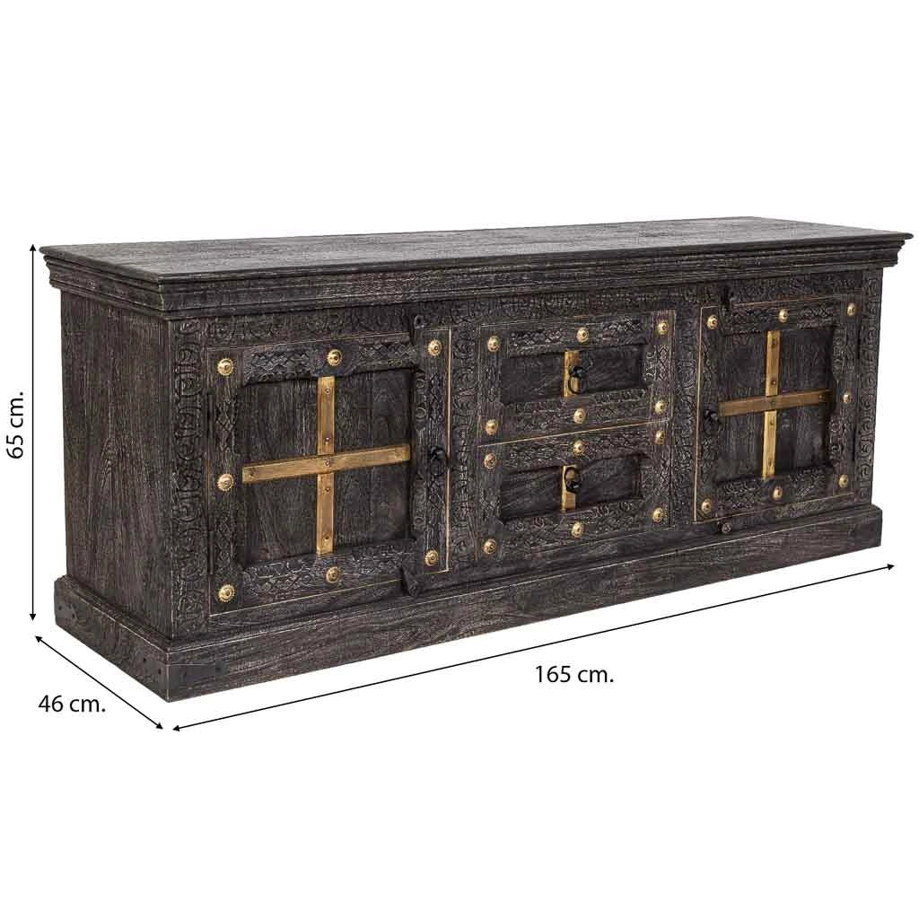Mobile basso in legno 165 x 46 x 65h cm