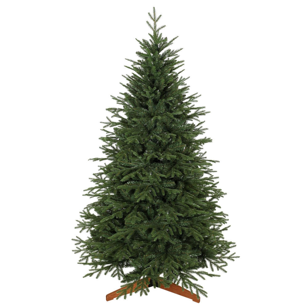 Albero di Natale artificiale 180 cm con 2081 rami in PE e PVC ignifugo, base in legno robusta e facile da montare per casa