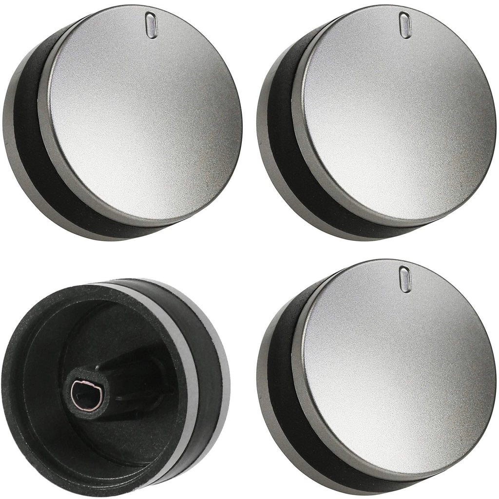 Pulsanti di controllo per piano cottura Lamona, confezione da 4, colore argento/nero