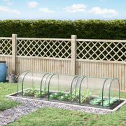 Serra a tunnel in plastica trasparente con porta 350 x 100 x 80 cm