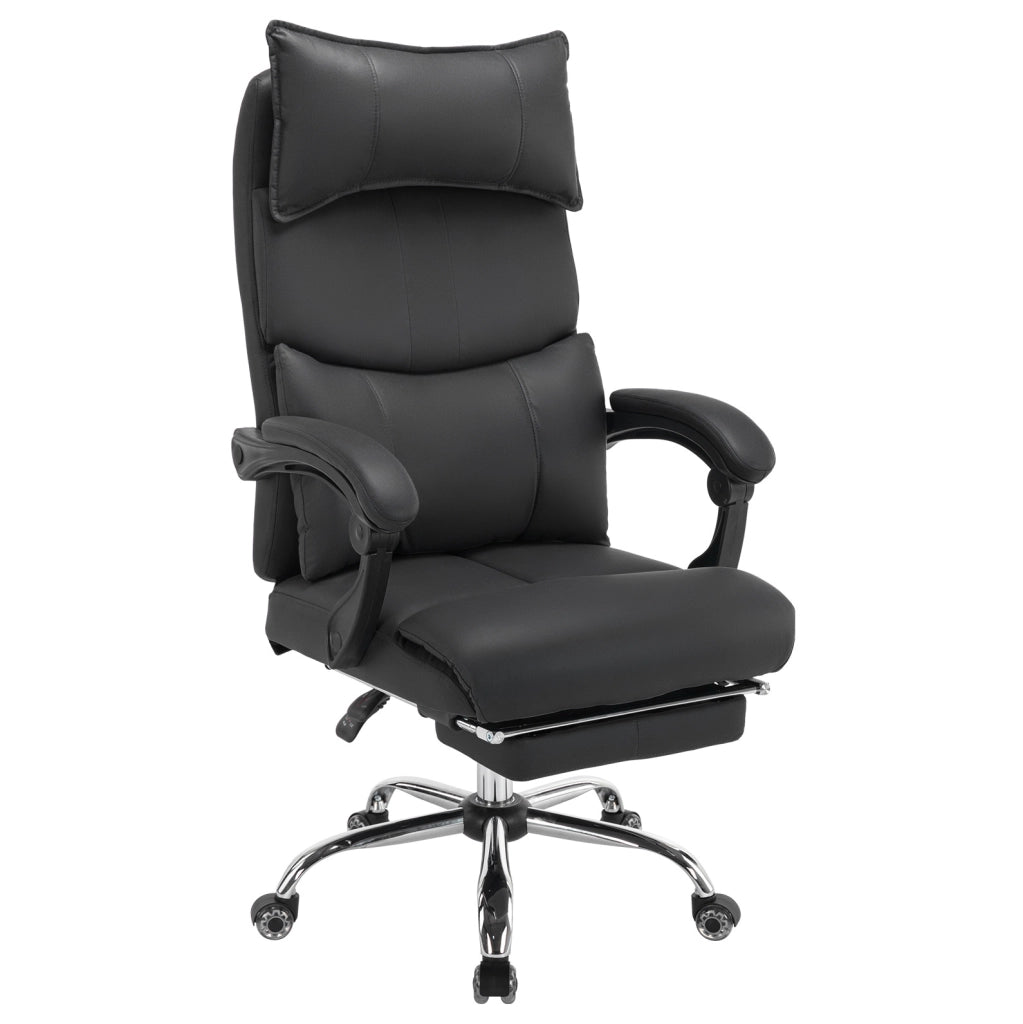 Sedia da ufficio ergonomica 65x48x120 cm in tessuto nero, regolabile e girevole