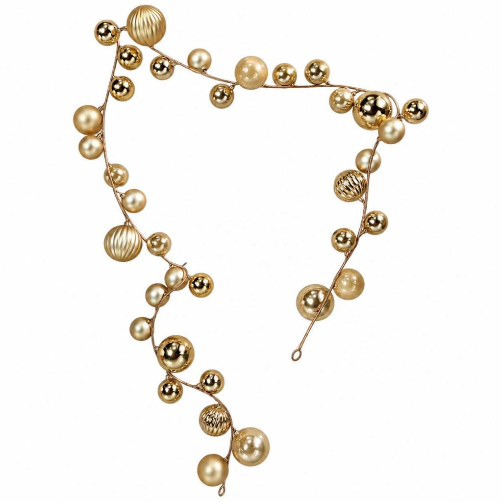 GHIRLANDA CON PALLE ORO CM180 SNODABILE