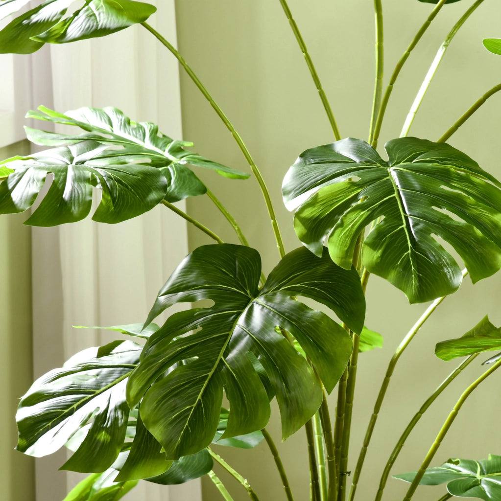 PIANTA ARTIFICIALE 180 cm in plastica verde con vaso nero