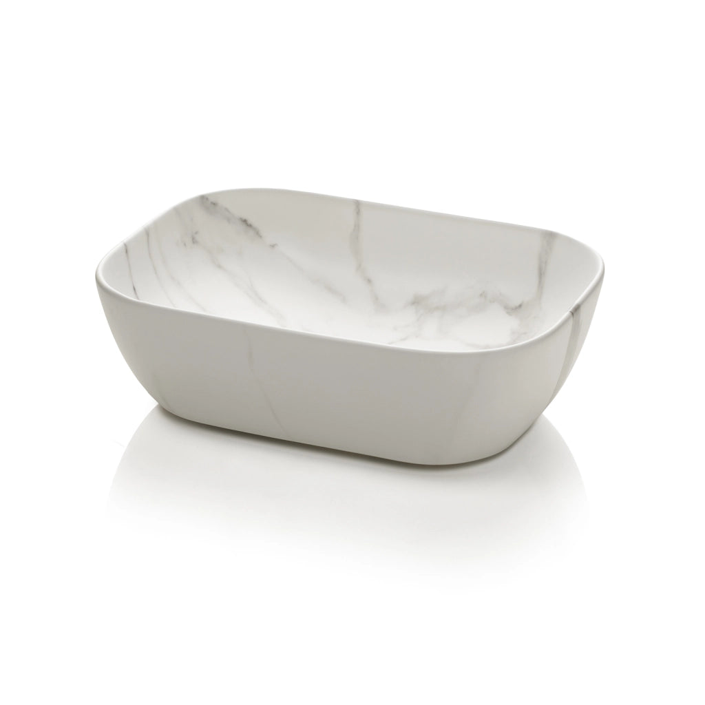 Lavabo da appoggio ZONTA bianco calacatta