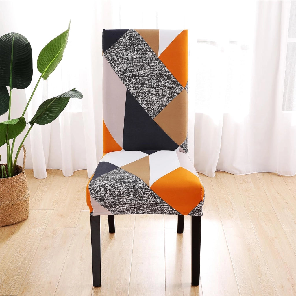 Coprisedili, set da 6, elasticizzati, lavabili, design moderno, multicolore