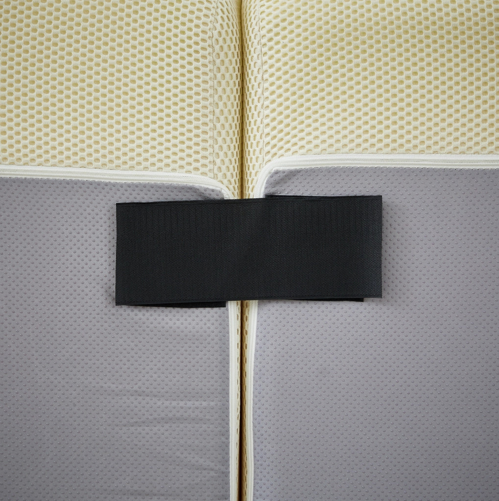 Divano 2 posti modulare beige in tessuto, 224 cm
