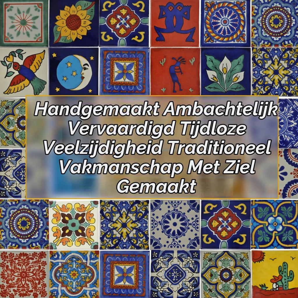 Piastrelle Talavera fatte a mano, 10,5 cm, set da 10 pezzi