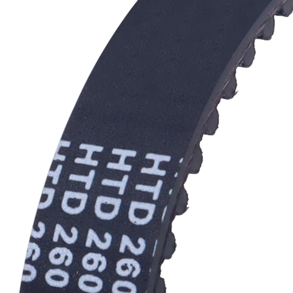 2 cinghie dentate HTD-5M, dimensioni 260x15 mm, 52 denti, a circuito chiuso