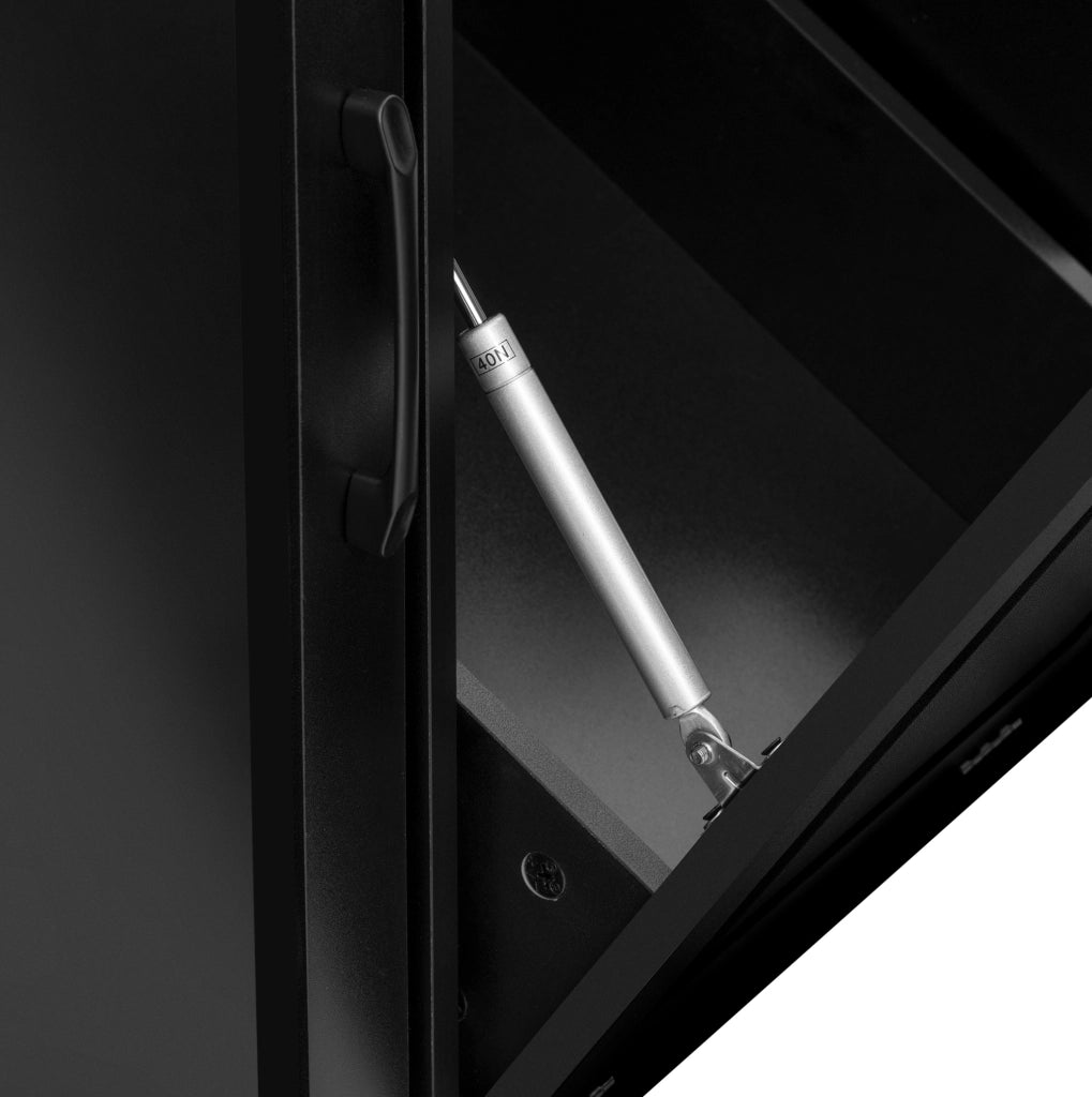 ISOLA da cucina mobile con piano estraibile 120 x 40-75 x 92 cm MDF nero