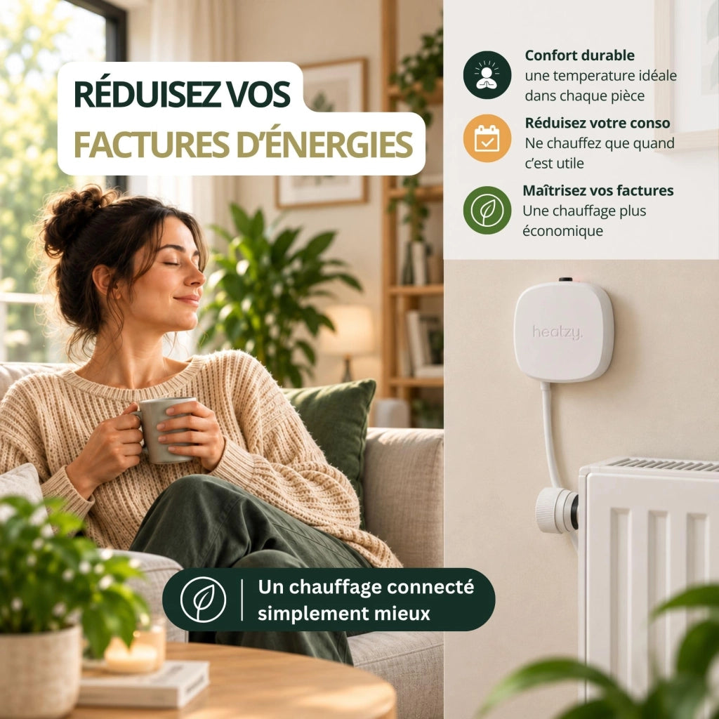 Termostato ambiente per radiatori, controllato tramite app, Wi-Fi, 230 V, bianco