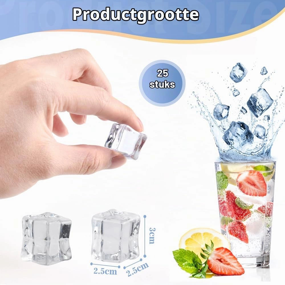25 cubetti di acrilico per arte, trasparenti, riutilizzabili, diametro 30 mm