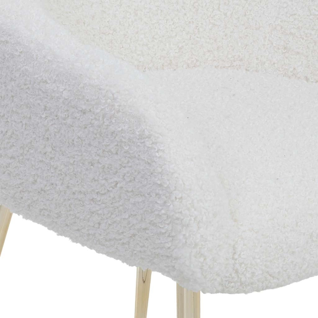 Sedia in legno imbottita bianca 66x65x82h cm