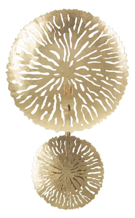 Applique da Parete in Acciaio Dorato dal Design Naturale Simple Glam Oro
