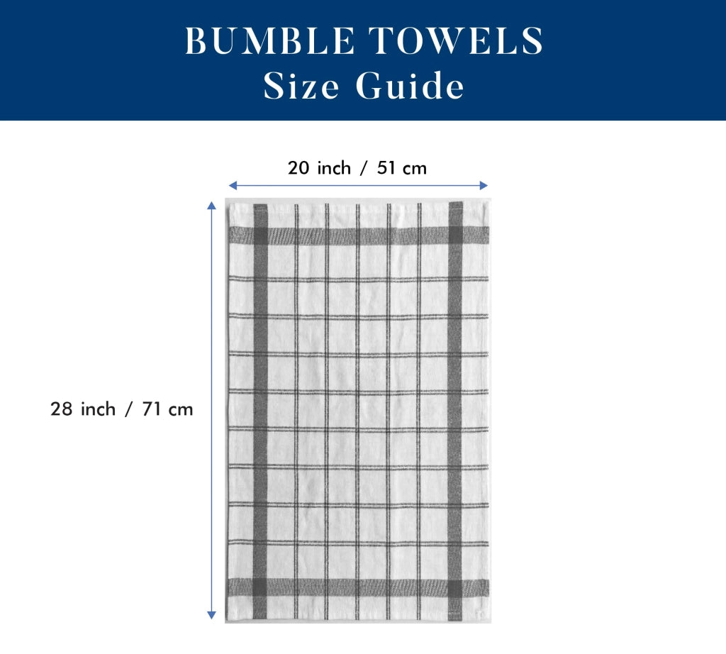 Set di 6 strofinacci da cucina, 50x70 cm, in cotone, grigi, con occhiello per appendere