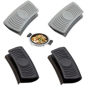 Set di 4 supporti in silicone per maniglie di pentole, resistenti al calore, anti-scottatura