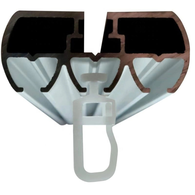 50 guide scorrevoli per tende con ganci a baionetta, in nylon, colore bianco