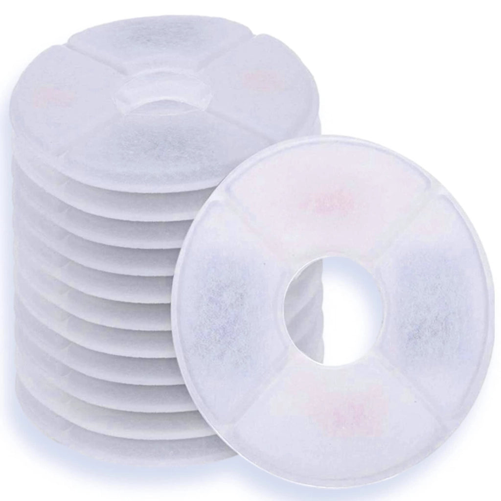 Filtri per fontanelle per gatti, 2 pezzi, 126x35 mm, forma rotonda, con carbone attivo