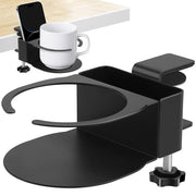 Portabicchieri 2-in-1 per scrivania, nero, antiscivolo e a prova di fuoriuscite